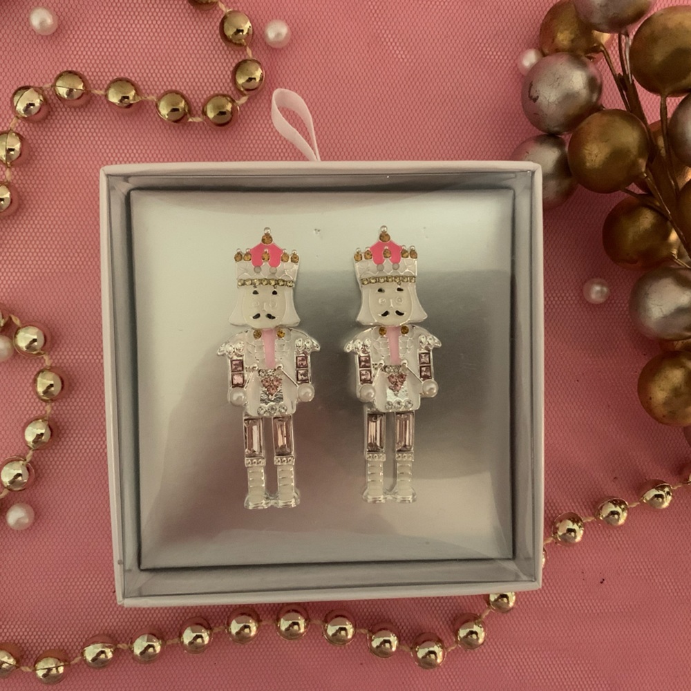 Christmas Earrings Nutcracker Holiday Earrings Ballet Costume Jewelry Pink 🎅💕